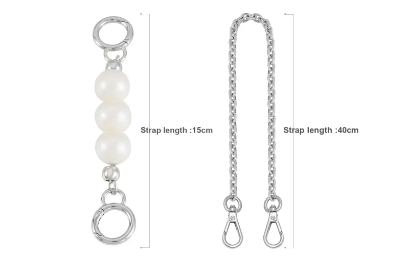 Lan Bao Fan Alloy Metal Bag Accessory Bag Strap Unisex Silver-21