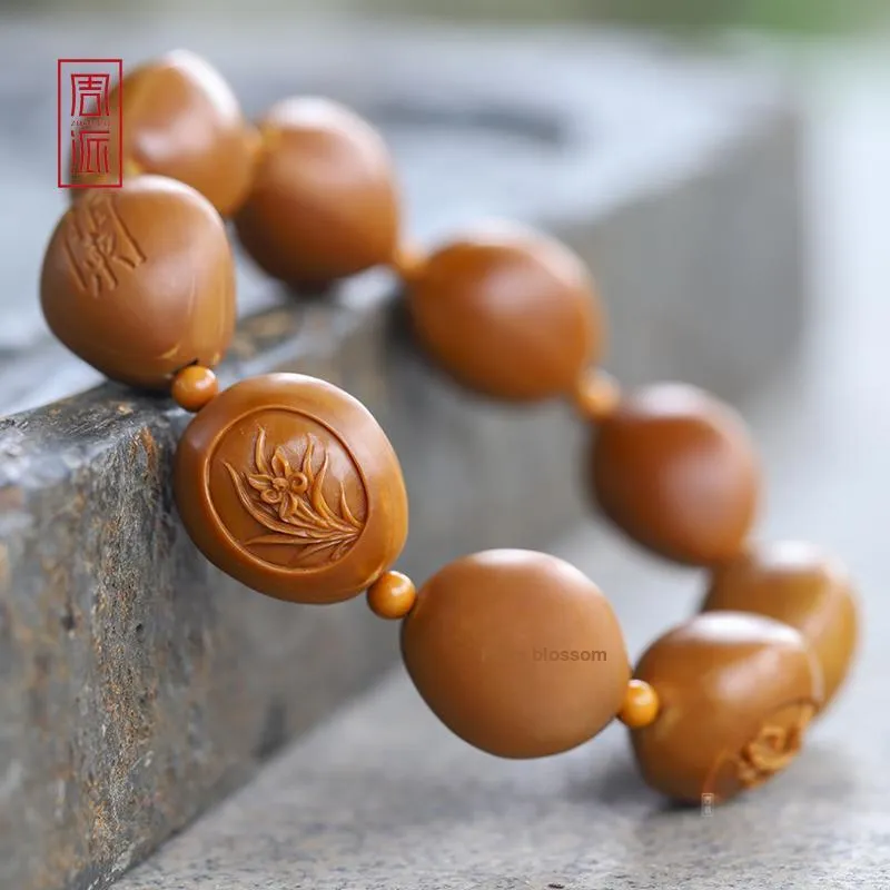 ZHOUPAI Olive Pit Bracelets Unisex-4
