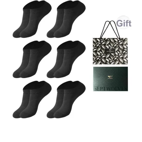 SEPTWOLVES Низкие носки Мужские 6 пар Подарочный набор в коробке + Сумка для покупок