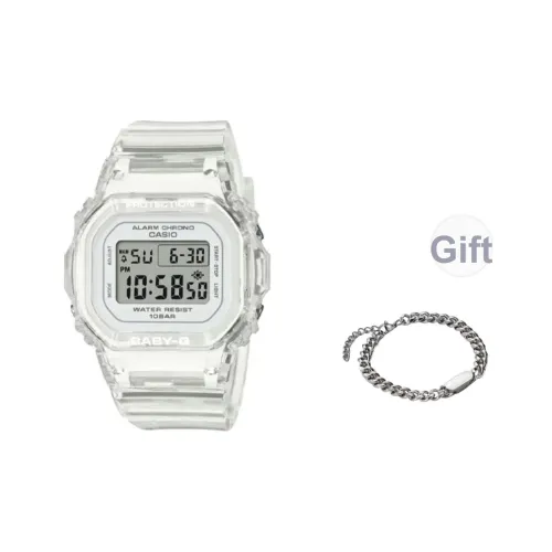 CASIO Baby G Кварцевый механизм Смольный ремешок Часы Унисекс Серый циферблат