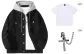 Black Gray (Comes with White T-Shirt+Gift Box Set Necklace)