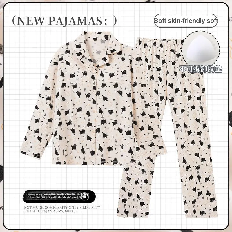 OUSHIBO Pajama Set Women's Image Color-1