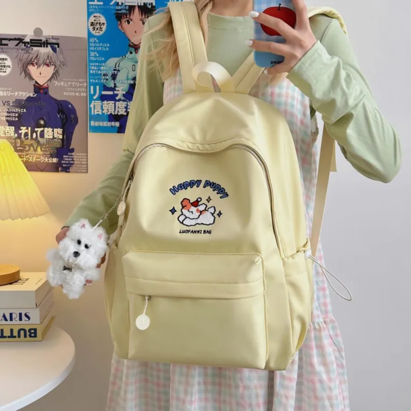 URBAN FOREST Nylon Backpack Unisex Blue/Yellow/Black/White-9