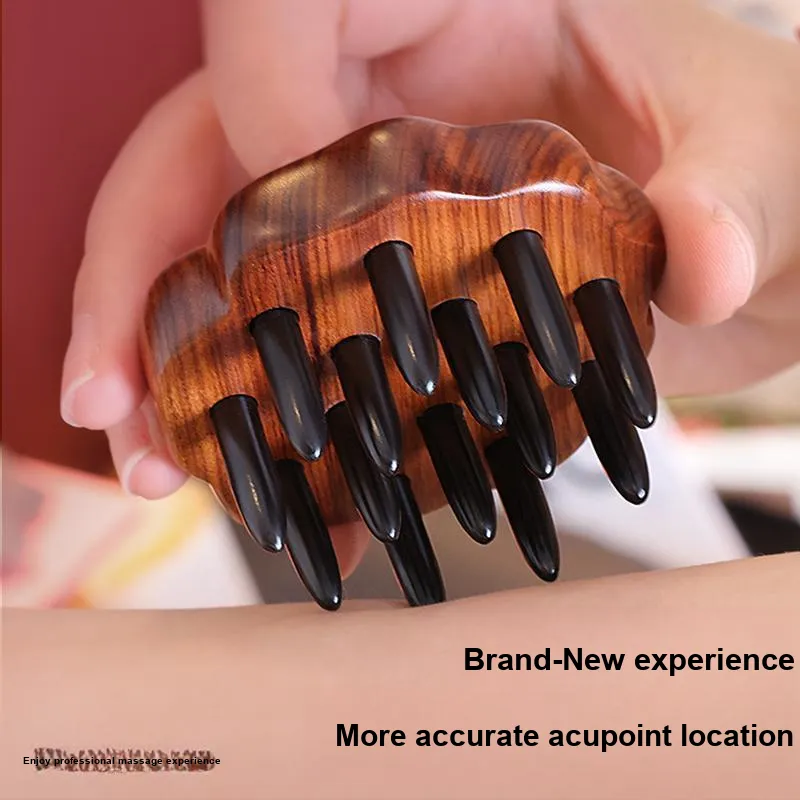 Lang Wind Fan Feather Set Massage Scalp Meridians-2