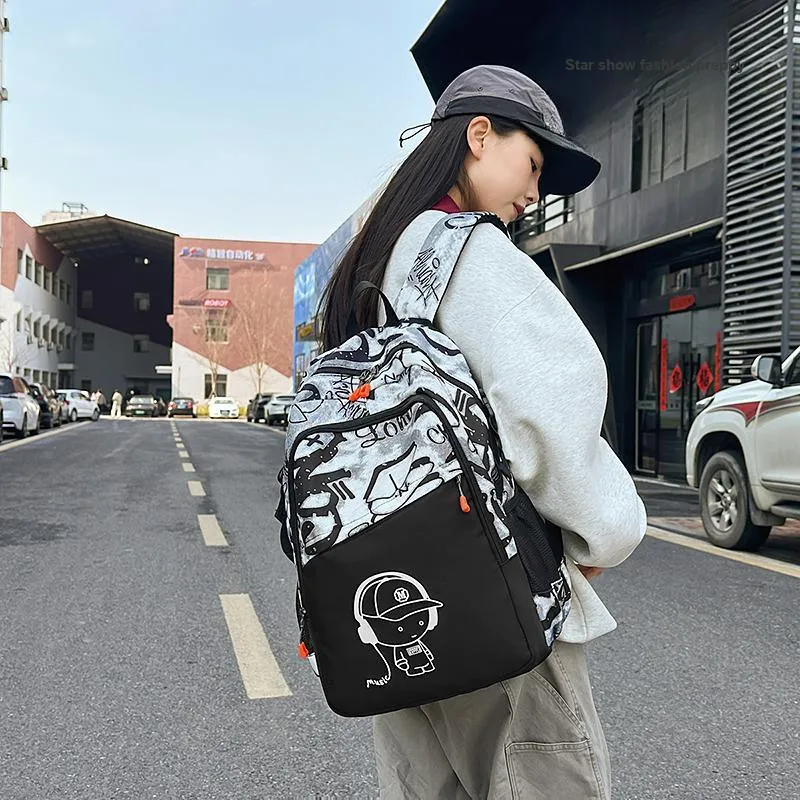 Travel Nylon Backpack Unisex Multicolor-16