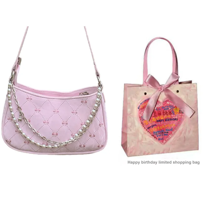 OTA PU Shoulder Bag Crossbody Bag Regular Women's Ecru Pink Black-8