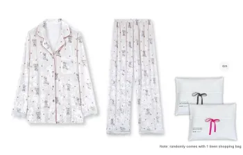 WANANNI Pajama Set Women's Shopping Bag White