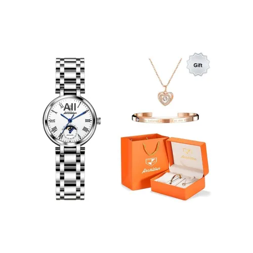 Jin Shi Dun Механические часы Женские часы Белый циферблат