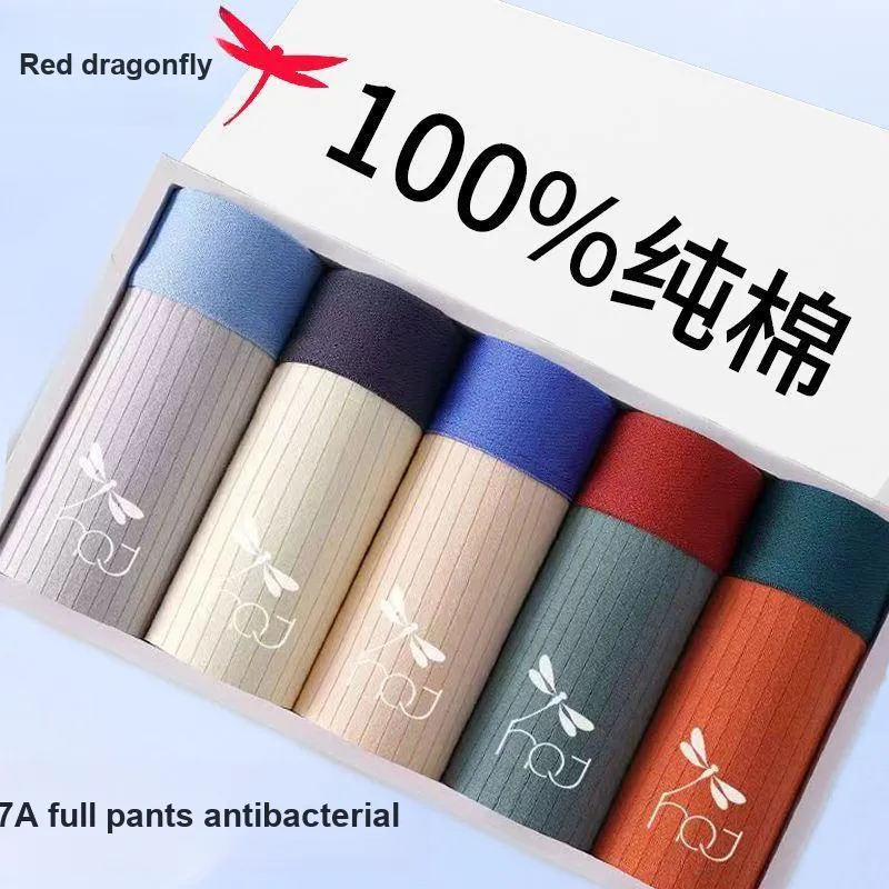 RED DRAGONFLY Cotton Panties Men's Gift Box Set Of 4-3