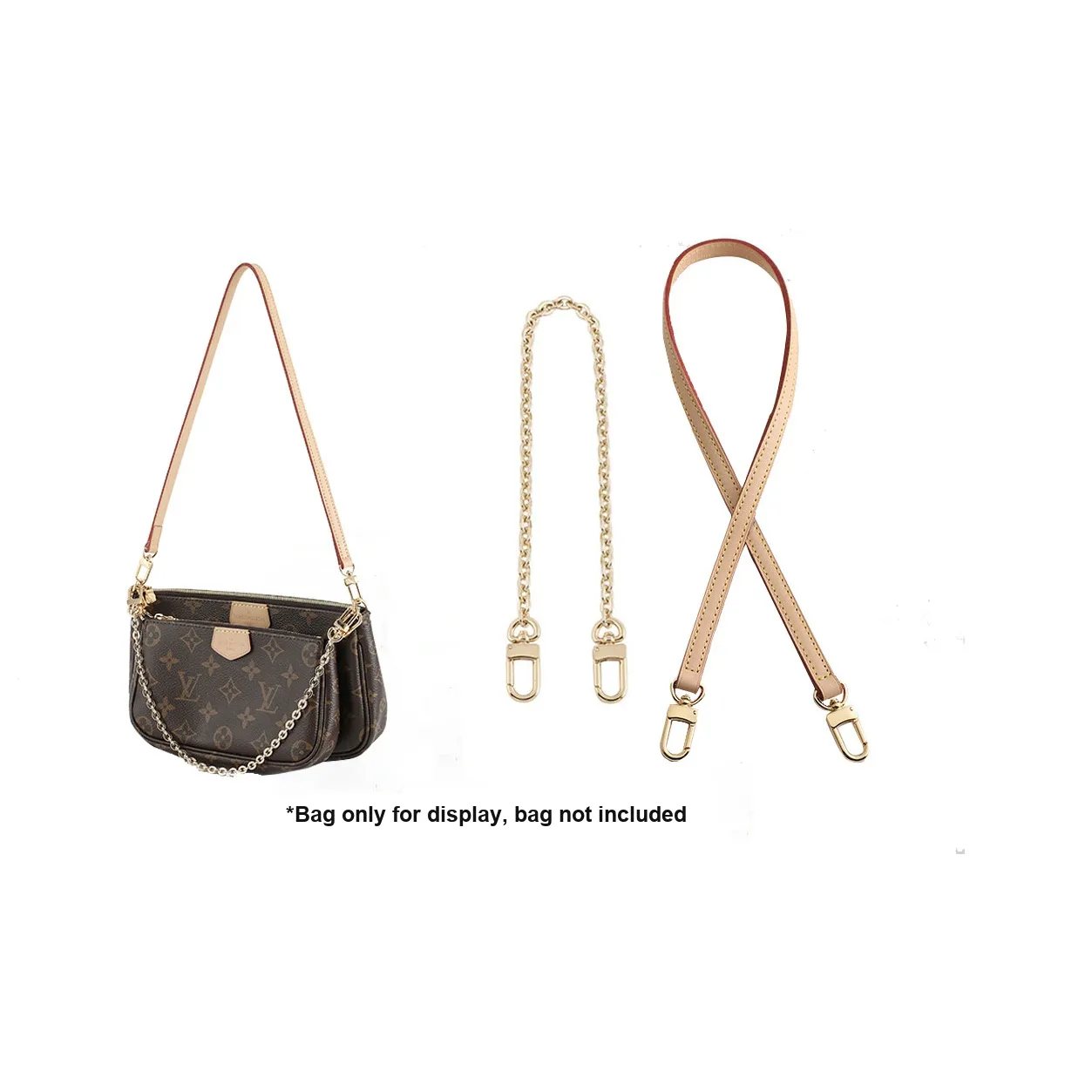 Luxury Care Artisan Workshop Металл Коровья кожа Сумка Аксессуар Сумка Ремень Женские Золотой