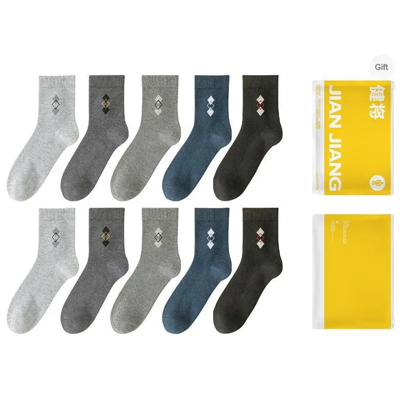Master Mid Calf Socks Men's Shopping Bag Combo Set-19