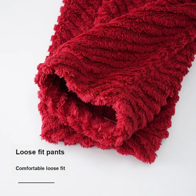 MADALLO Pajama Pants Women's Deep Red-4