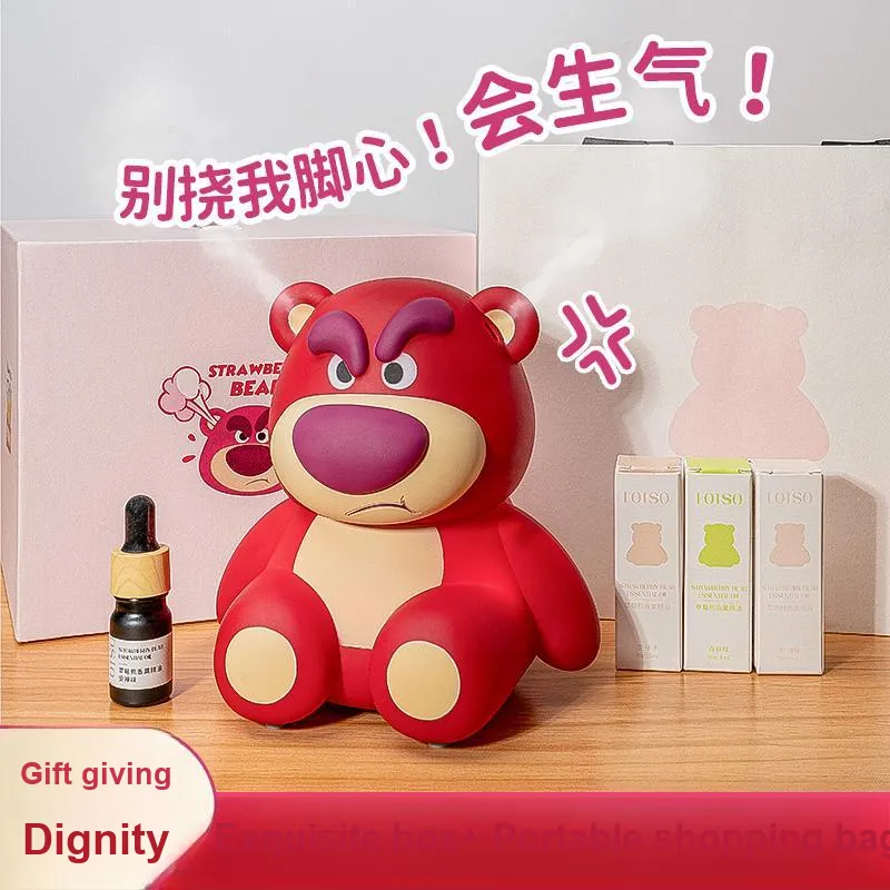 Disney Strawberry Bear Series Humidifier Aromatherapy Lamp Chibi Figures-6