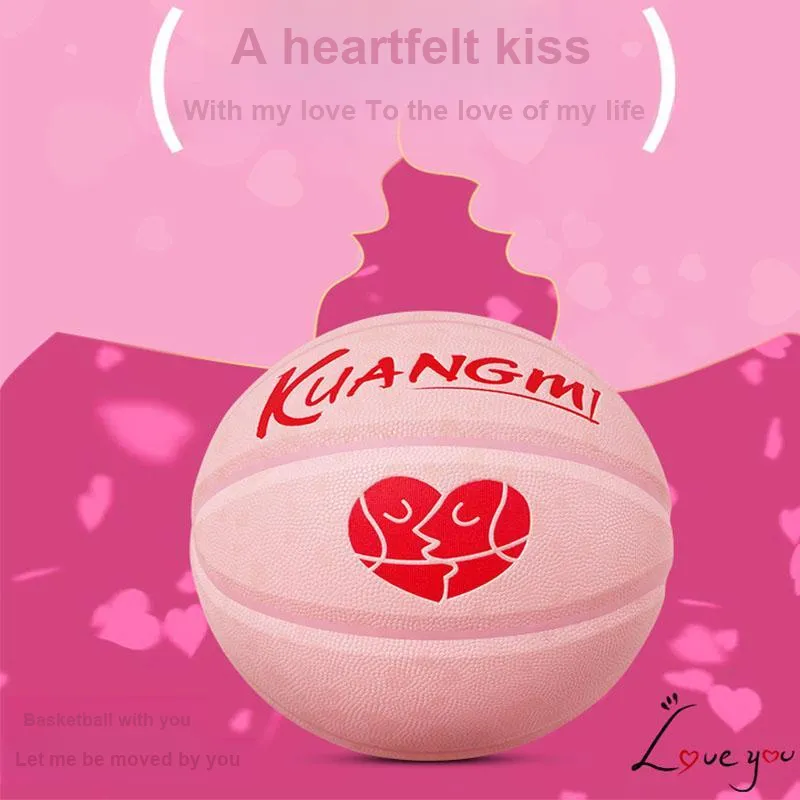 Kuangmi PU Basketball Pink No. 6 No. 7 Training Unisex-2