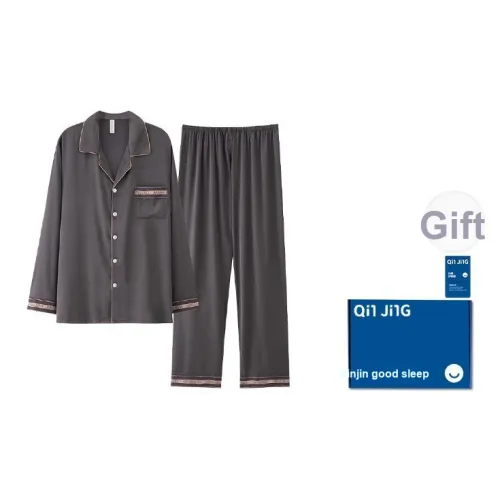 Qin Jing Пижамный комплект Мужской Темно-серый