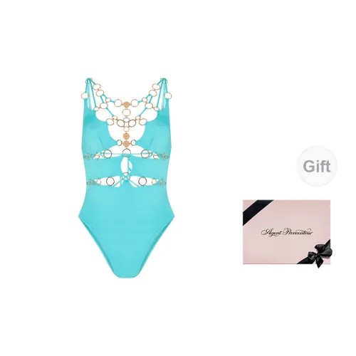 Agent Provocateur DAVINE Series One-Piece Swimsuits Women's Cyan/Gold