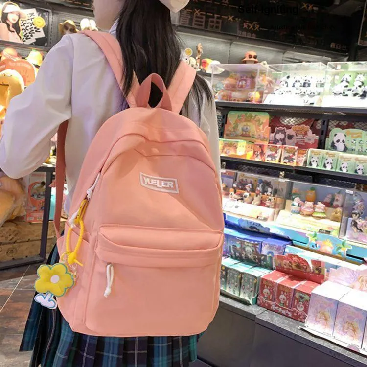 Huangmu Nylon Backpack Unisex Multicolor-3