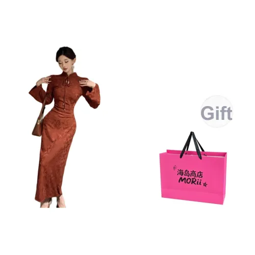 MORii Длинное платье с длинными рукавами женское