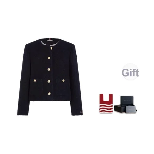 Tommy Hilfiger Cropped Jacket Women's Dark Blue Томми Хилфигер Укороченная Куртка Женская Темно-Синяя