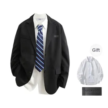 OGEK Business Suit Unisex Dark Gray Comes With White Shirt+Brooch