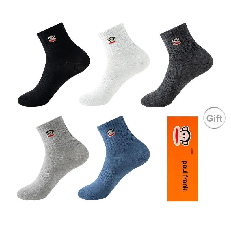 PAUL FRANK Mid-Calf Socks Unisex Box 5-Pack-8