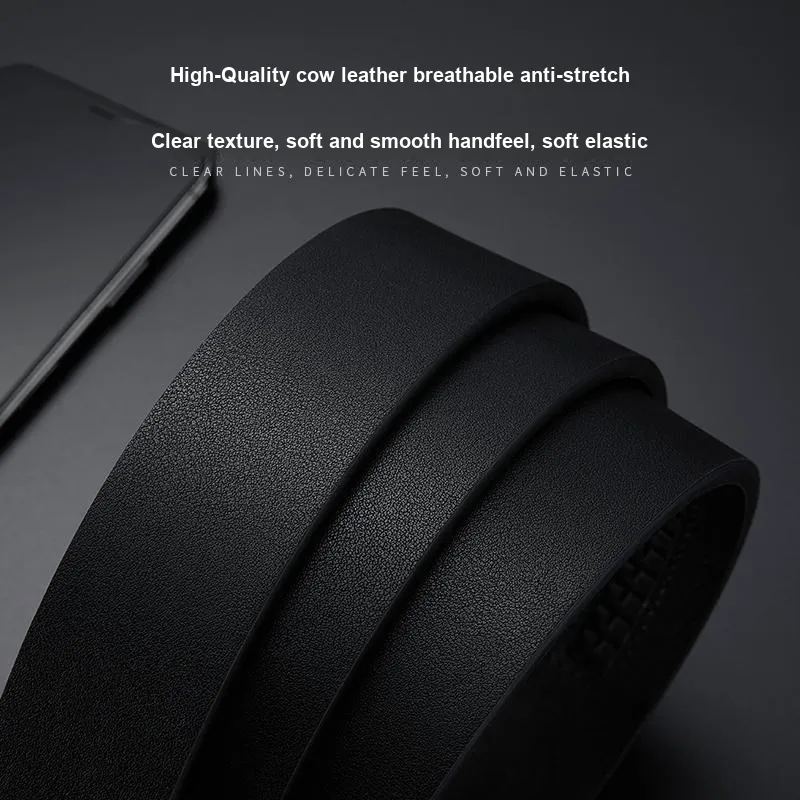 ELLE HOMME Cow Leather Belts Men's Width 3.5cm-6