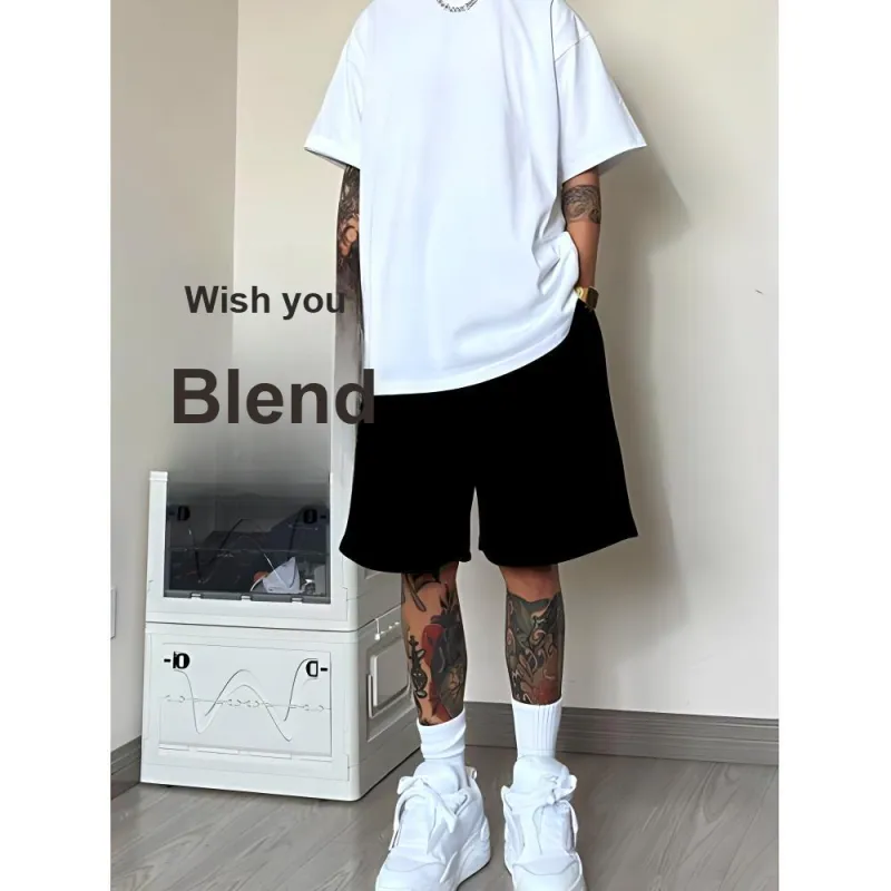 CORNILOT Casual Shorts Unisex White Heather Gray-3