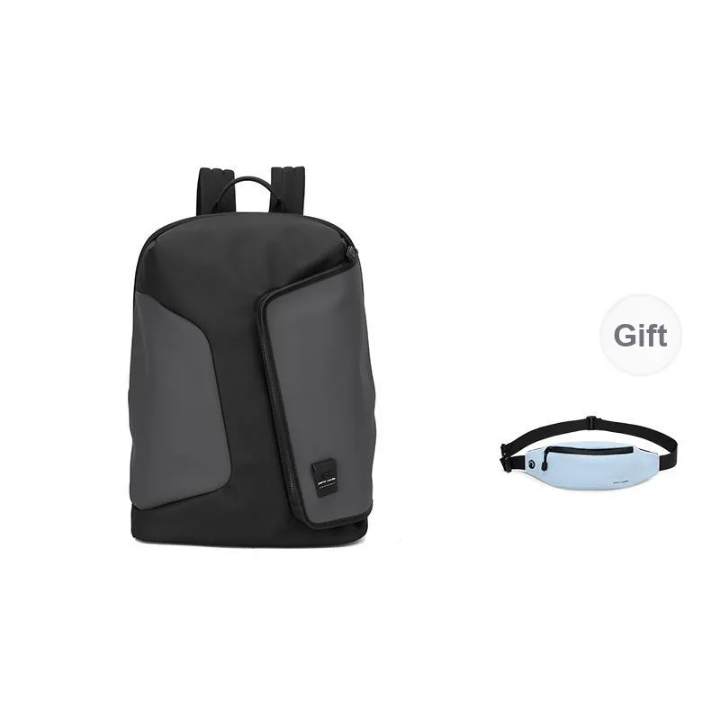 PIERRE CARDIN Fabric Backpack Large Size Unisex Black-0