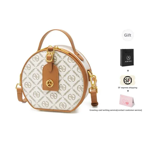 AOKANG Cow Leather Shoulder Bag, Crossbody Bag, Underarm Handbag Regular Women's Milkshake White