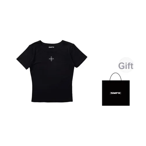 SMFK Дикий черный Сумка для покупок Женские T-рубашки