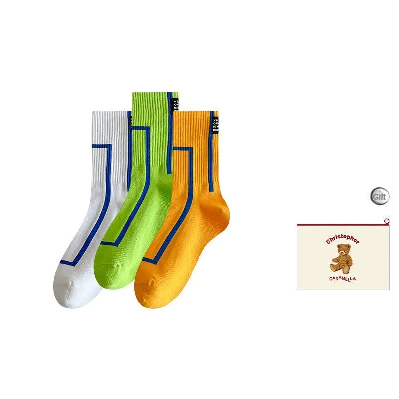 Caramella Mid Calf Socks Men's Shopping Bag Combo Set-14
