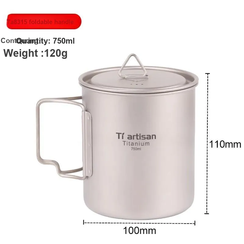 Tiartisan Outdoor Water Equipment Water Container 200ml 300ml 350ml 450ml 750ml Pure Titanium-12