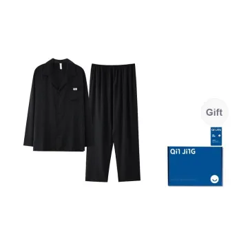 Qin Jing Pajama Set Men's Matte Black