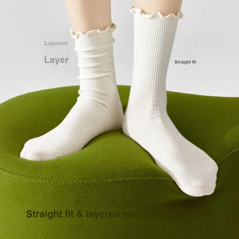 Temooues Mid Calf Socks Women's 4 Pack-1