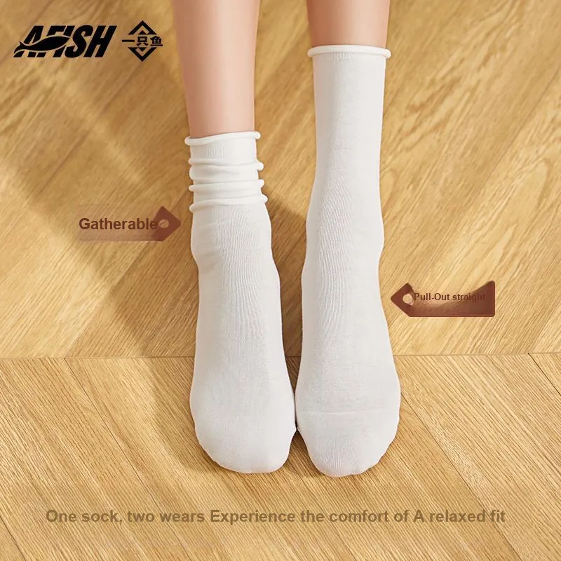 AFISH Mid-Calf Socks Women's Shopping Bag 5 Pack-8