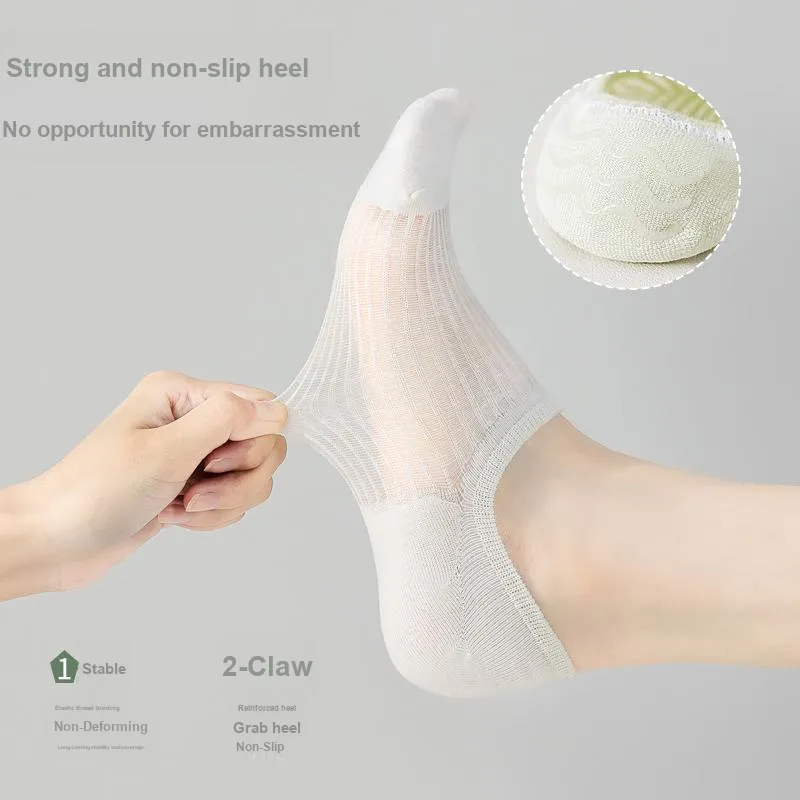 MIIOW No Show Socks Women's 5 Pack-12