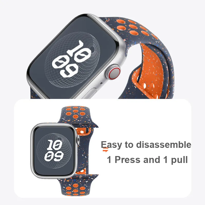MSSM Watch Band Apple Compatibility 200mm 45 Watch Dial Silicone Material-11