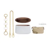 Nolita 19 Exclusive DuPont Paper Liner+White Moon Round Buckle Extender Chain Gold-Tone