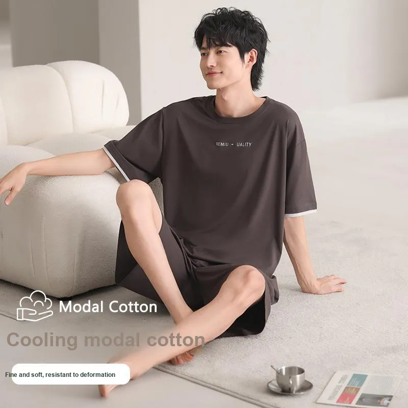 XIA.WA.ZHI.XIU Pajama Set Men's Gift Box Set Black-4