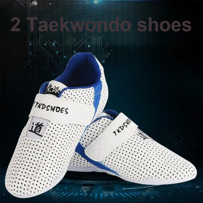 Competition Anti Slip And Wear Resistant Lightweight Low Top Taekwondo Shoes Unisex White-1