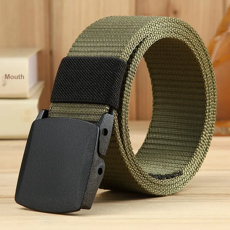 Emperor Penguin Non Metal Canvas Plastic Buckle For Passing Security Check Doors Belt Men's Width 3.8CM-3
