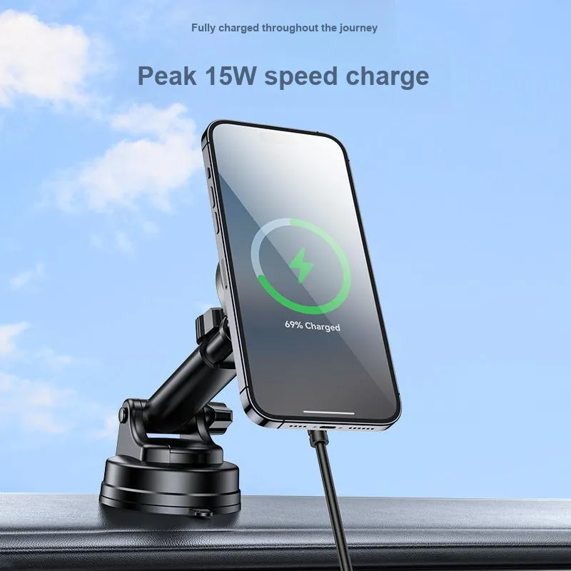 Yesido C315 Collection Suction Cup Type With Wireless Charging Function Magnetic Phone Stand-2