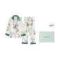 [Gift Box Set]Long-Sleeved Shirt and Pants with Yellow Rose Design