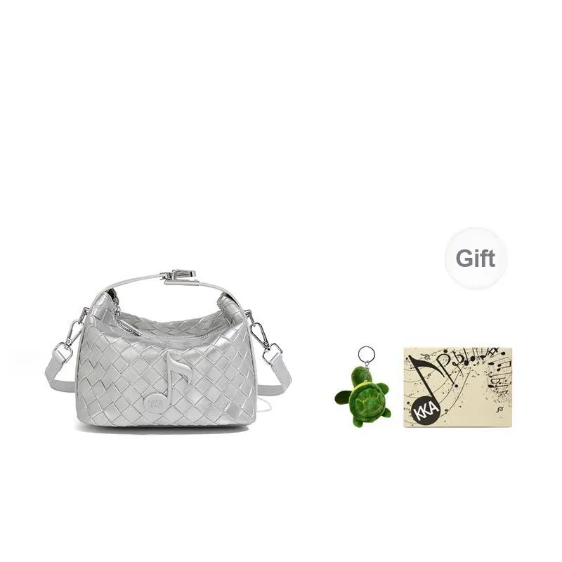 KKA PU Handbags Shoulder Bag Crossbody Bag Regular Women's Ecru/Black/Silver-6