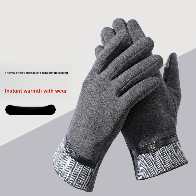 Shizhu Thin Fleece Sports Gloves Men's-4