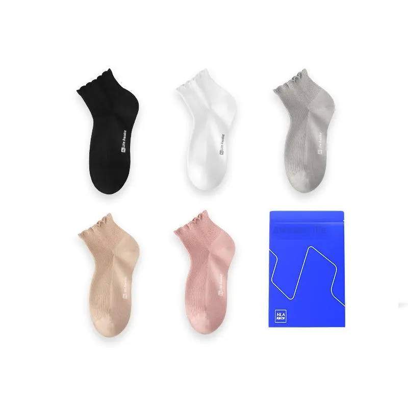 HLA Ankle Socks Women's 5 Pairs-7