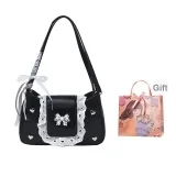 Black+Ribbon+Shopping Bag