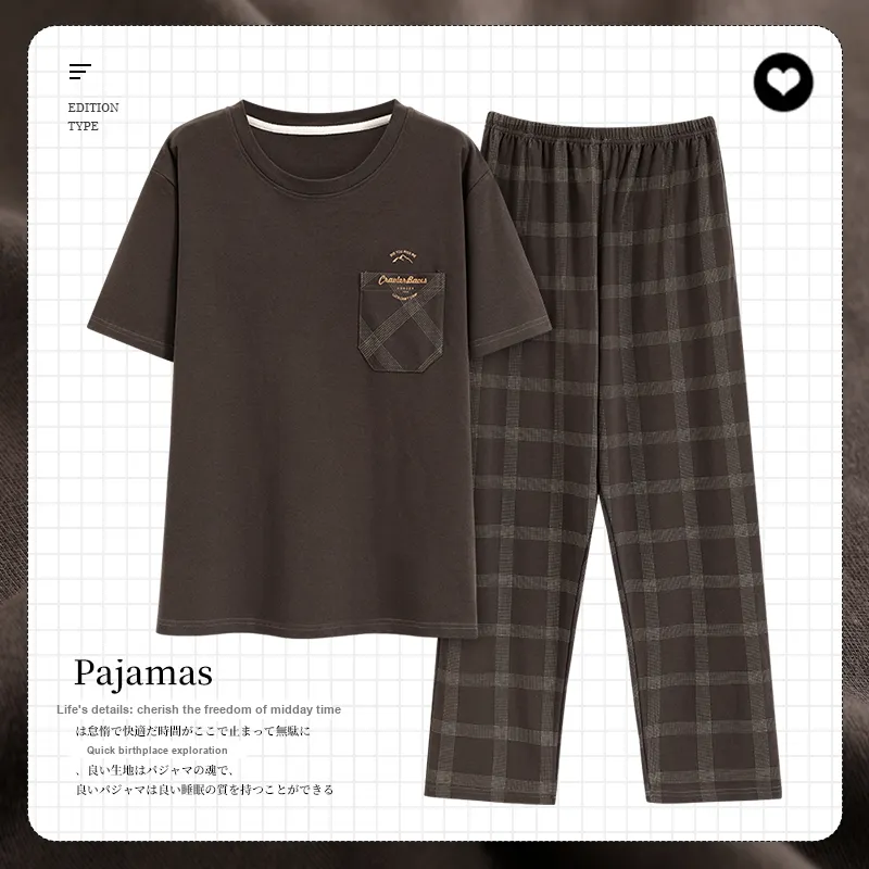 MADALLO Pajama Set Men's Dark Brown-1