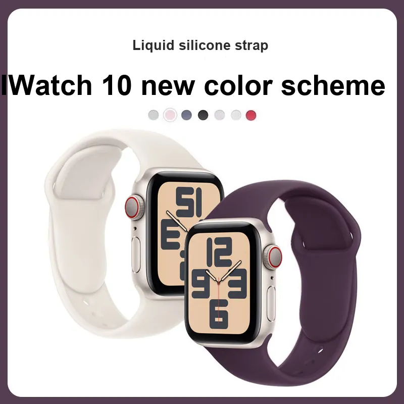 APEPALOG Compatibility With Apple IWatch S10/S9/S8/S7 Apple Compatibility Watch Band 38/40/41mm Silicone Material-6