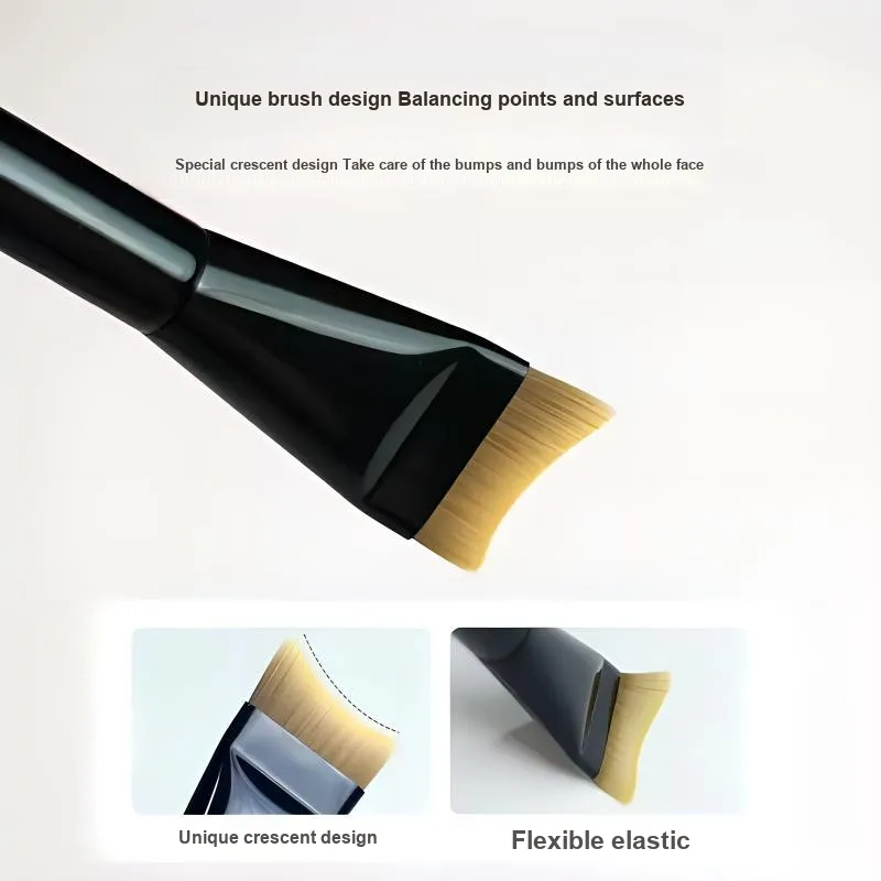 Future Maple Black Moon Foundation Brush, Square Palette, Powder Puff Makeup Tool Combination Base Layer, No Pink-2